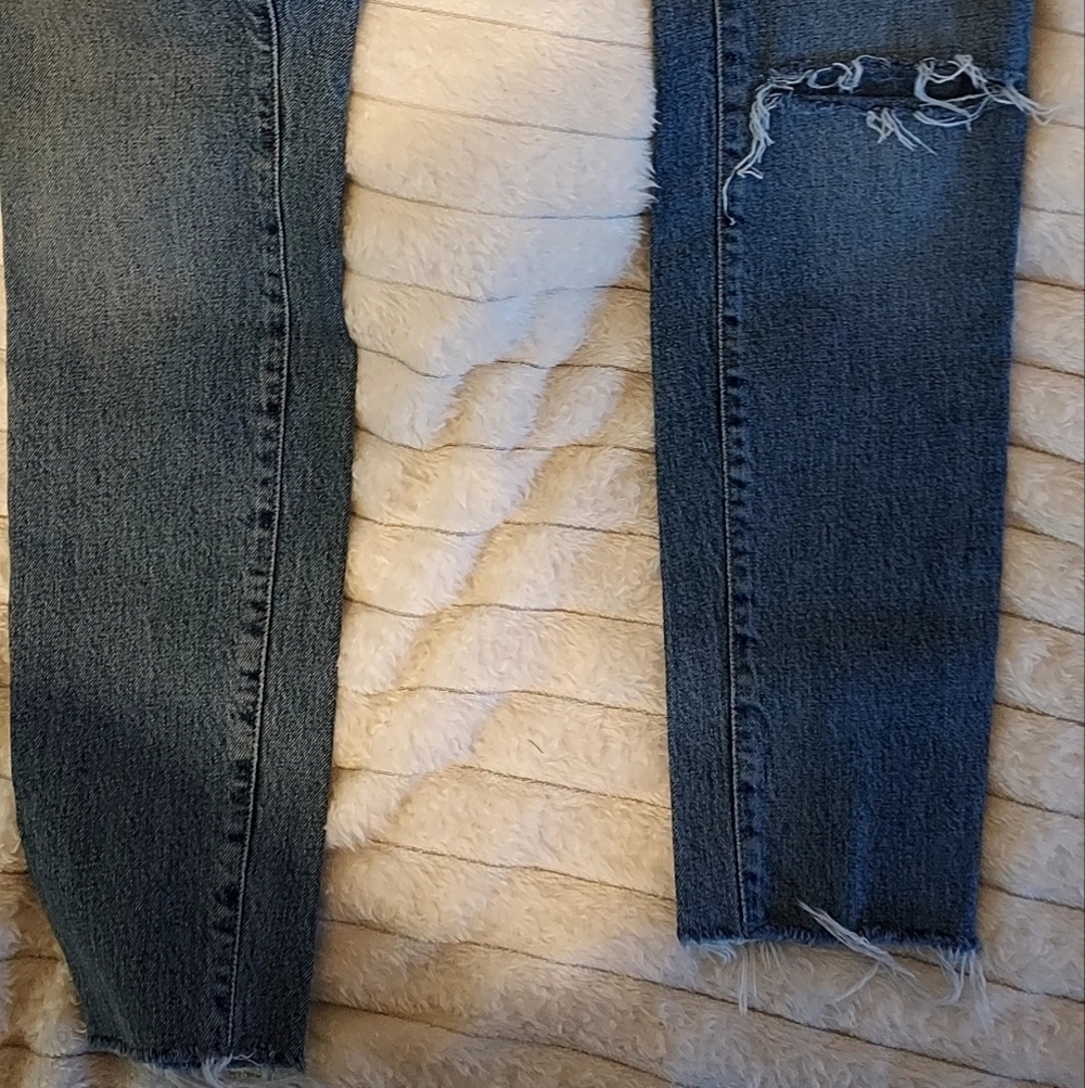 FP Distressed Striaght Leg Cutoff Jeans - Picture 5 of 6